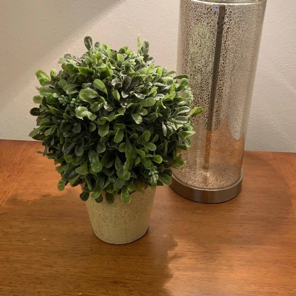 Faux Potted Ball Greenery Artificial Plant